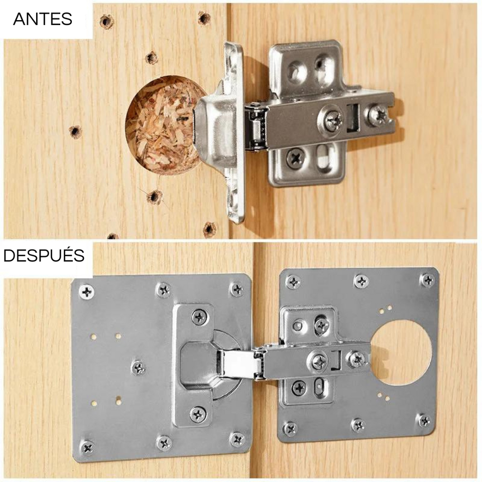 Placa de reparación de bisagras - Repara tus puertas fácilmente